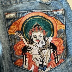 Vintage Y2K True Religion Bobby Buddha Embroidery Jeans - Size 27